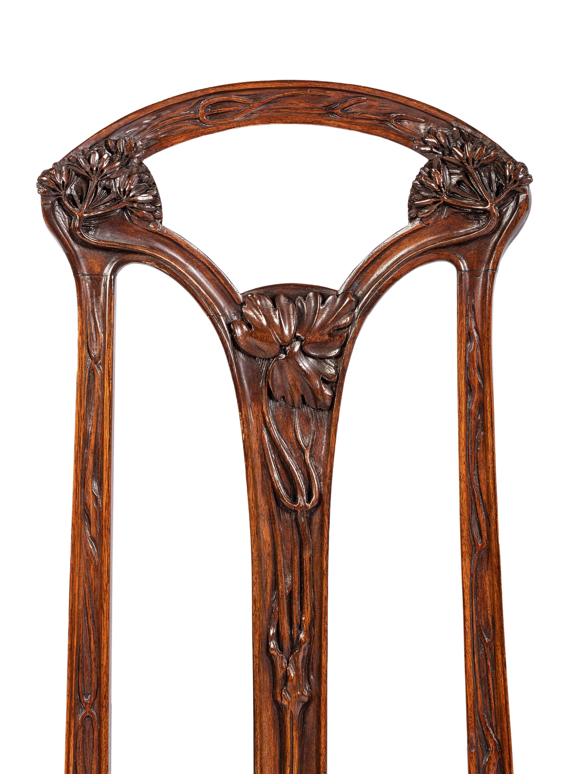 Set of Six Ombelle Chairs, circa 1900