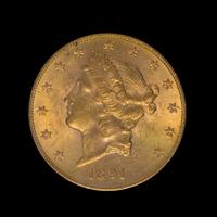 A United States 1891-S Liberty Head $20 Gold Coin
