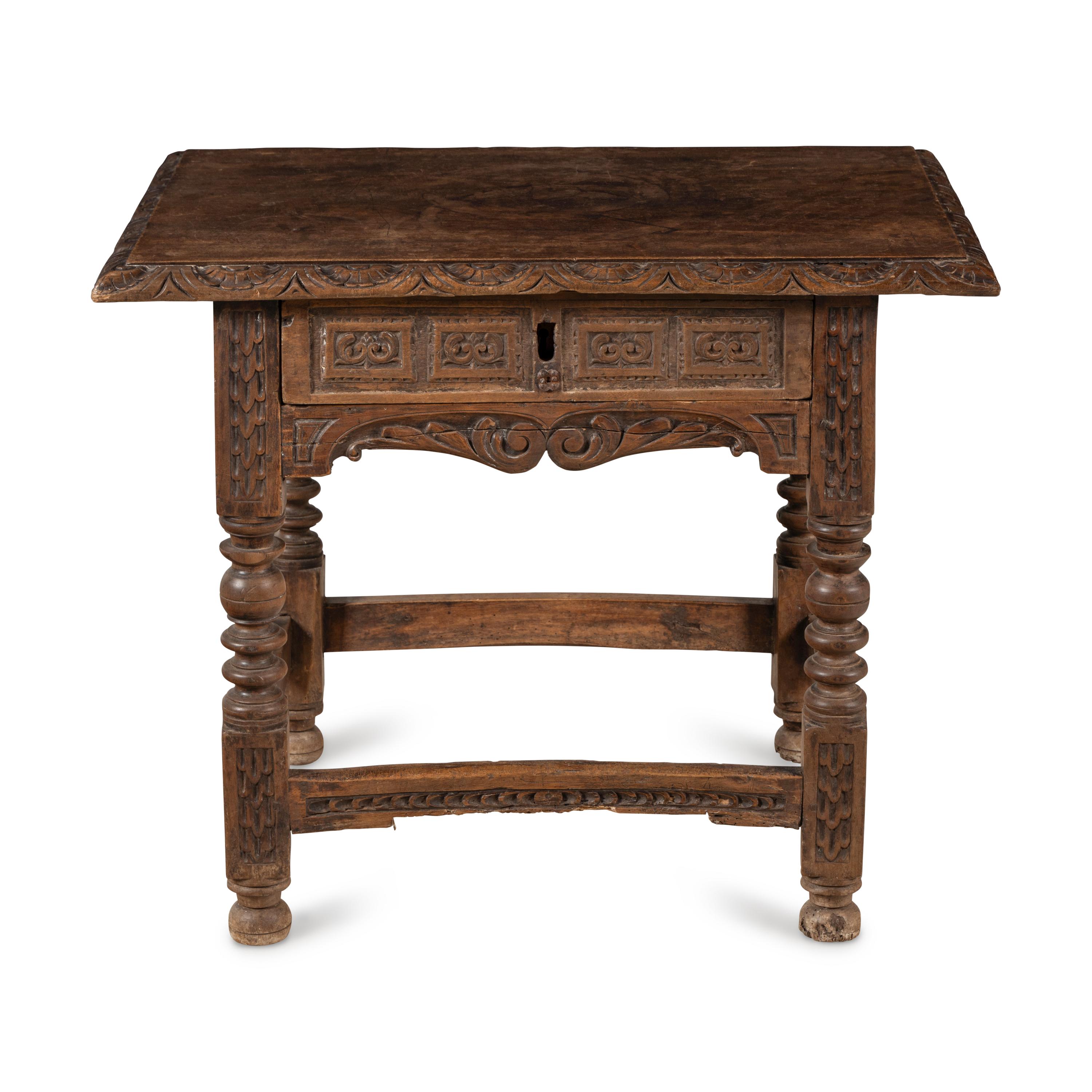 An Italian Walnut Side Table
