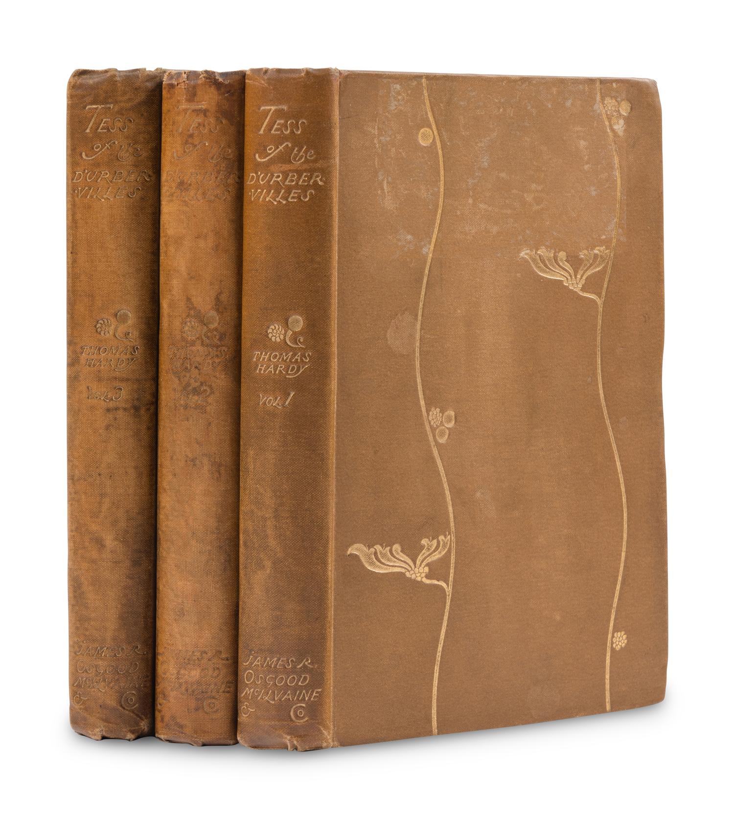 HARDY, Thomas (1840-1928). Tess of the D'Urbervilles . London: James R. Osgood, McIlvaine and Co., 1892.