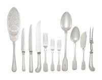 An English Silver Flatware Service