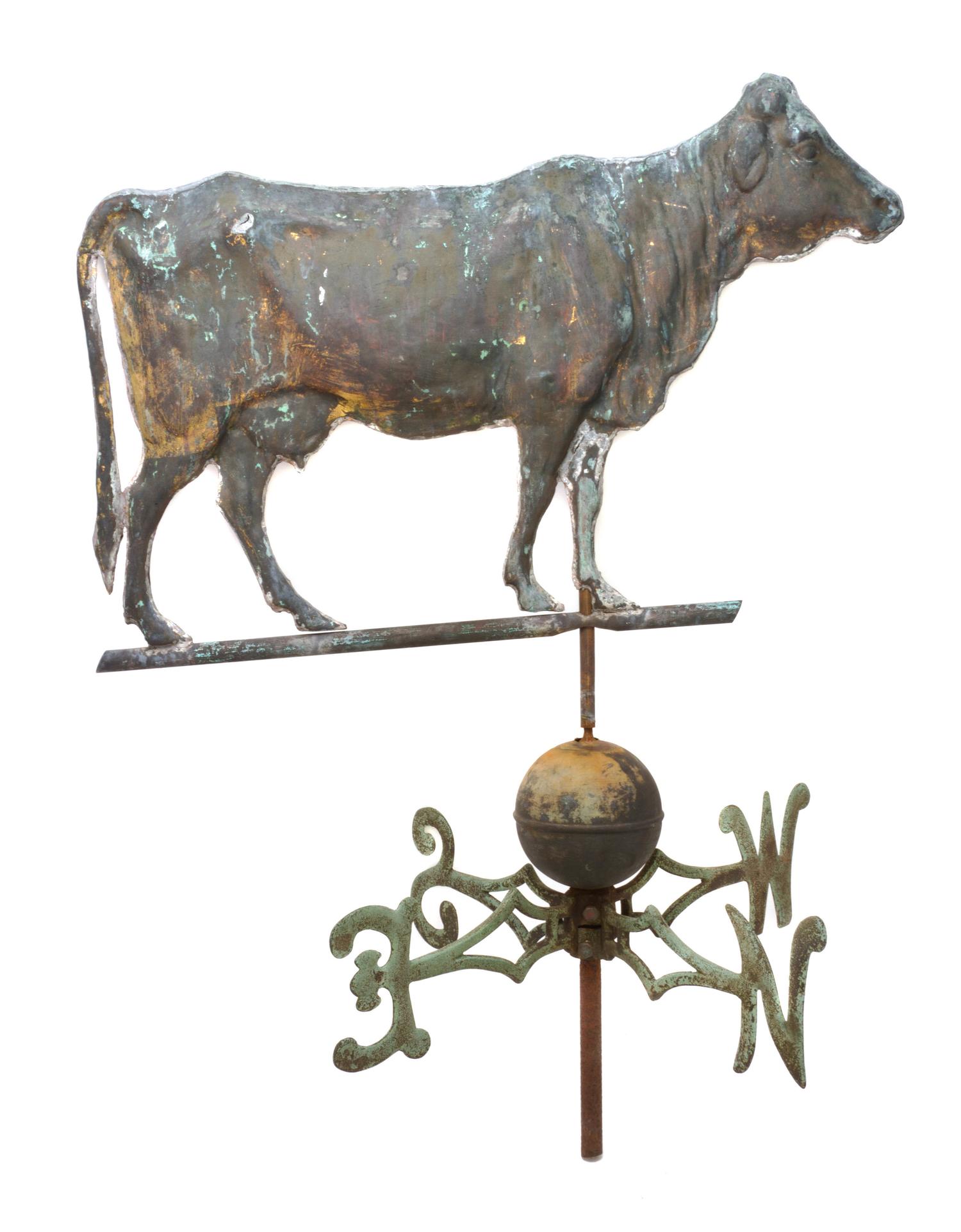 An American Metal Weather Vane, Height 36 3/4 x width 27 inches.