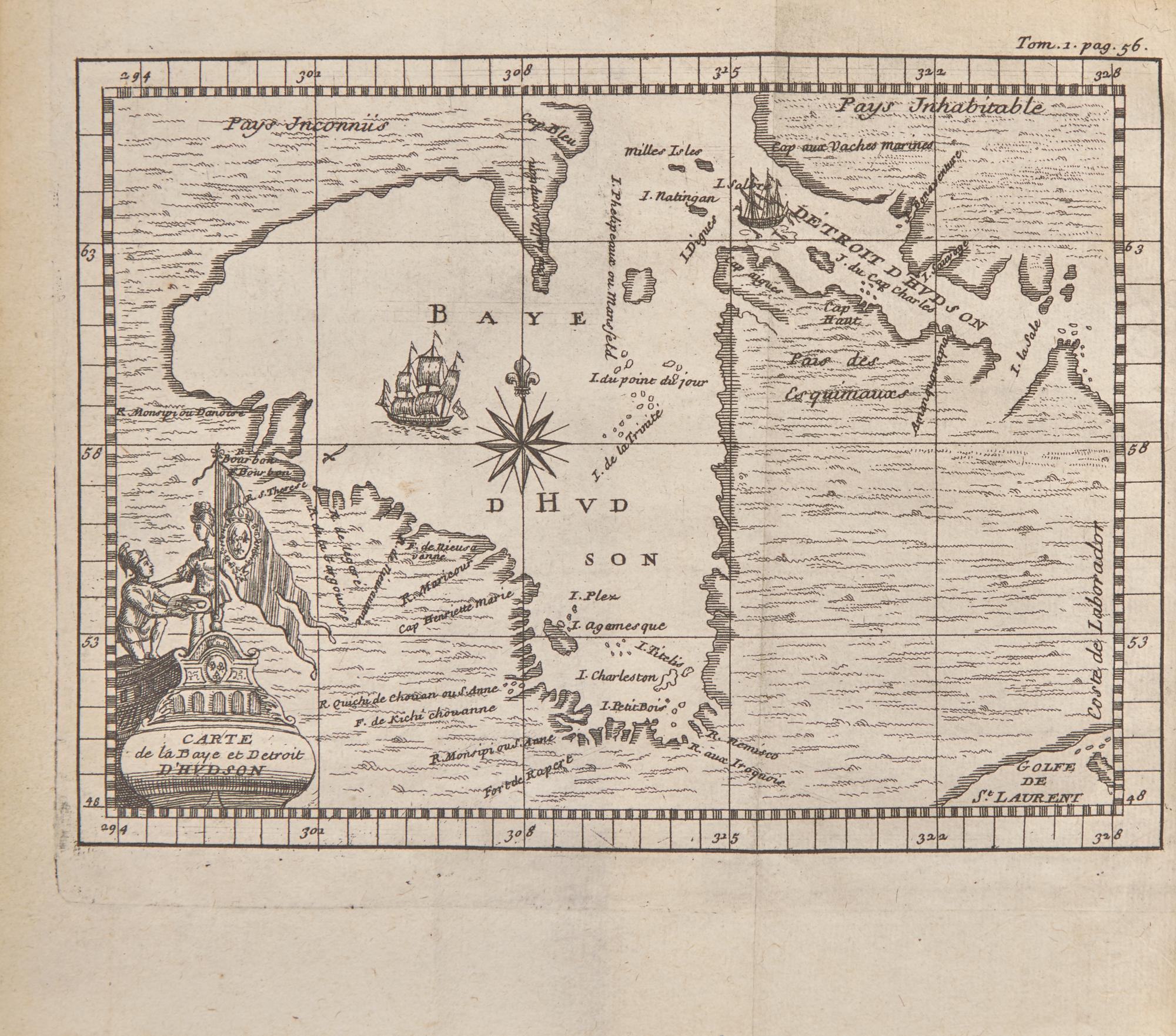[Canadiana] Bacqueville de la Potherie, (Claude-Charles Le Roy). Histoire de l'Amerique Septentrionale...