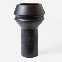 A Wedgwood Black Basalt Studio Pottery Vase by David Puxley (b 1943) UK, 1960s