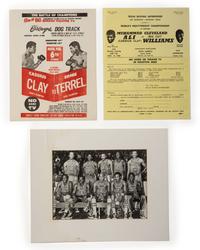 [SPORTS - BOXING - BASEBALL]. A collection of 14 items, most related to African American boxers Joe Louis and Cassius Clay.