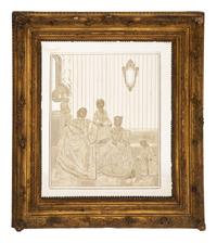 A Pair of Venetian Etched Glass Mirrors