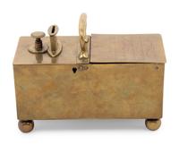 An English Brass 'Honor' Tobacco Box