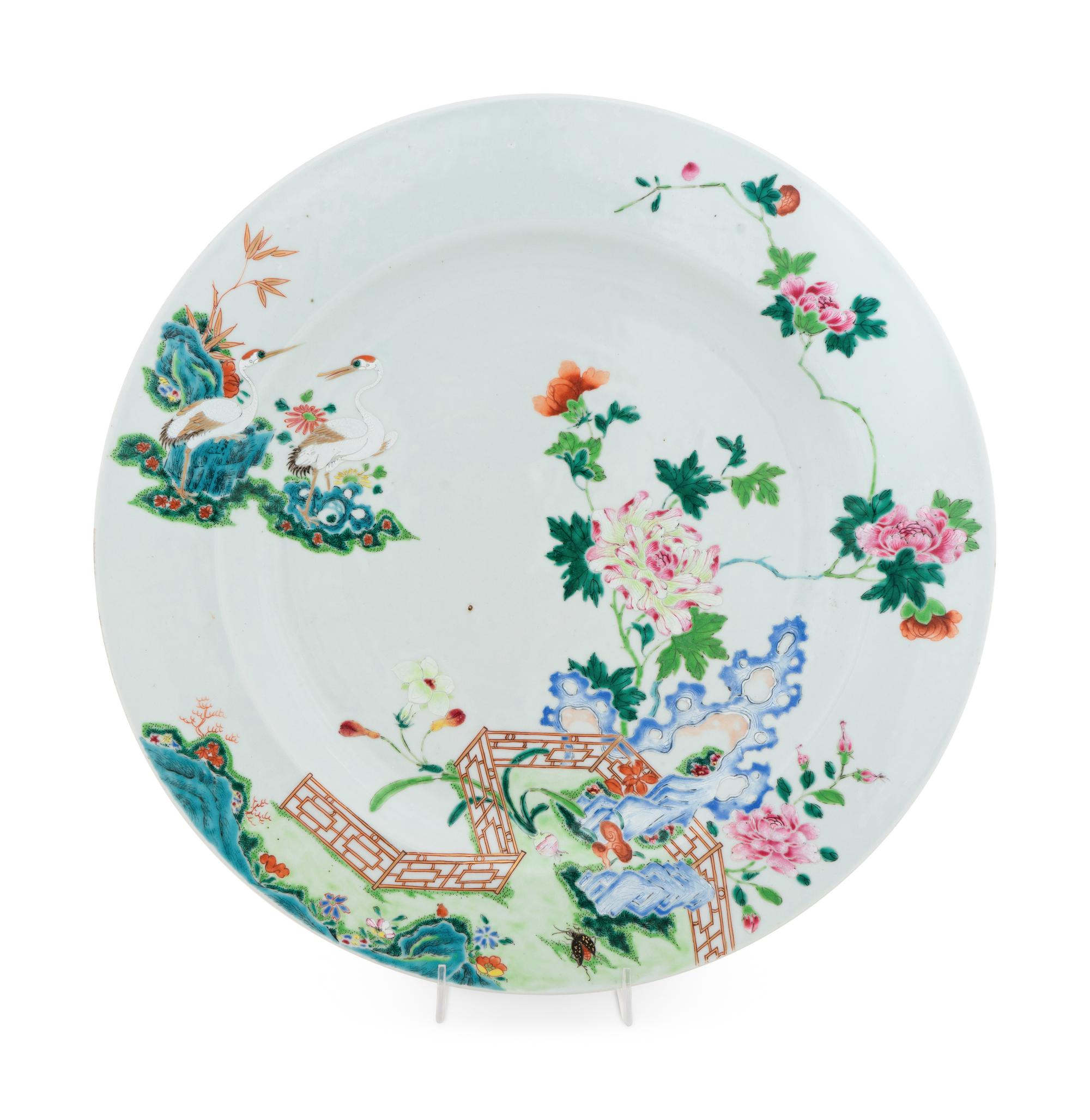 A Large Chinese Export Famille Rose Porcelain Charger
