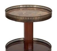 A French Empire Style Two-Tier Marble Top Dumb Waiter with Brass Galleries