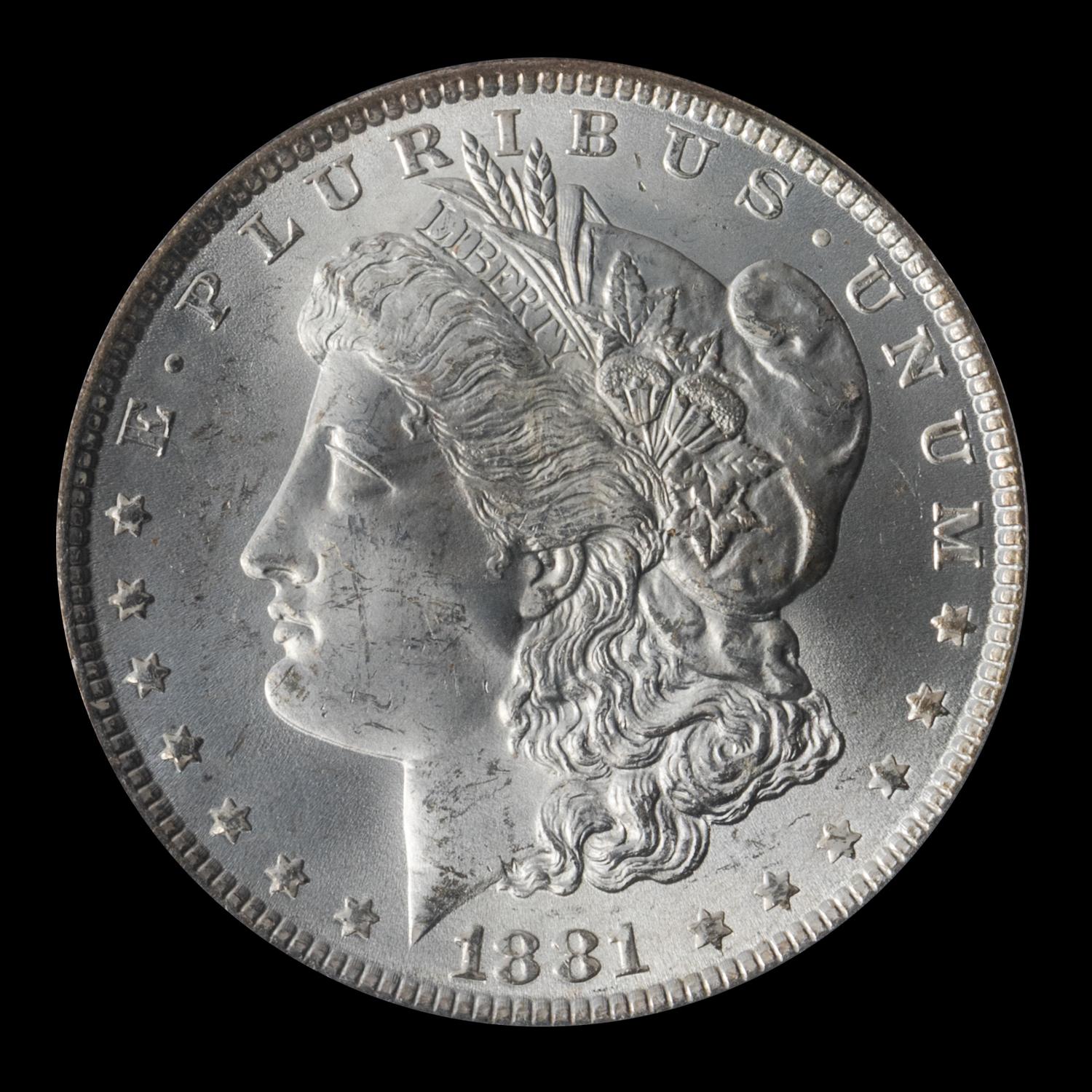 A United States 1881 Morgan Silver Dollar Coin