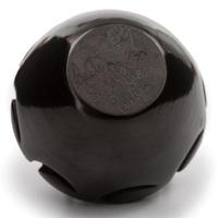 Deeply Carved Blackware Vase, with Avanyu AND Carved Blackware Jar