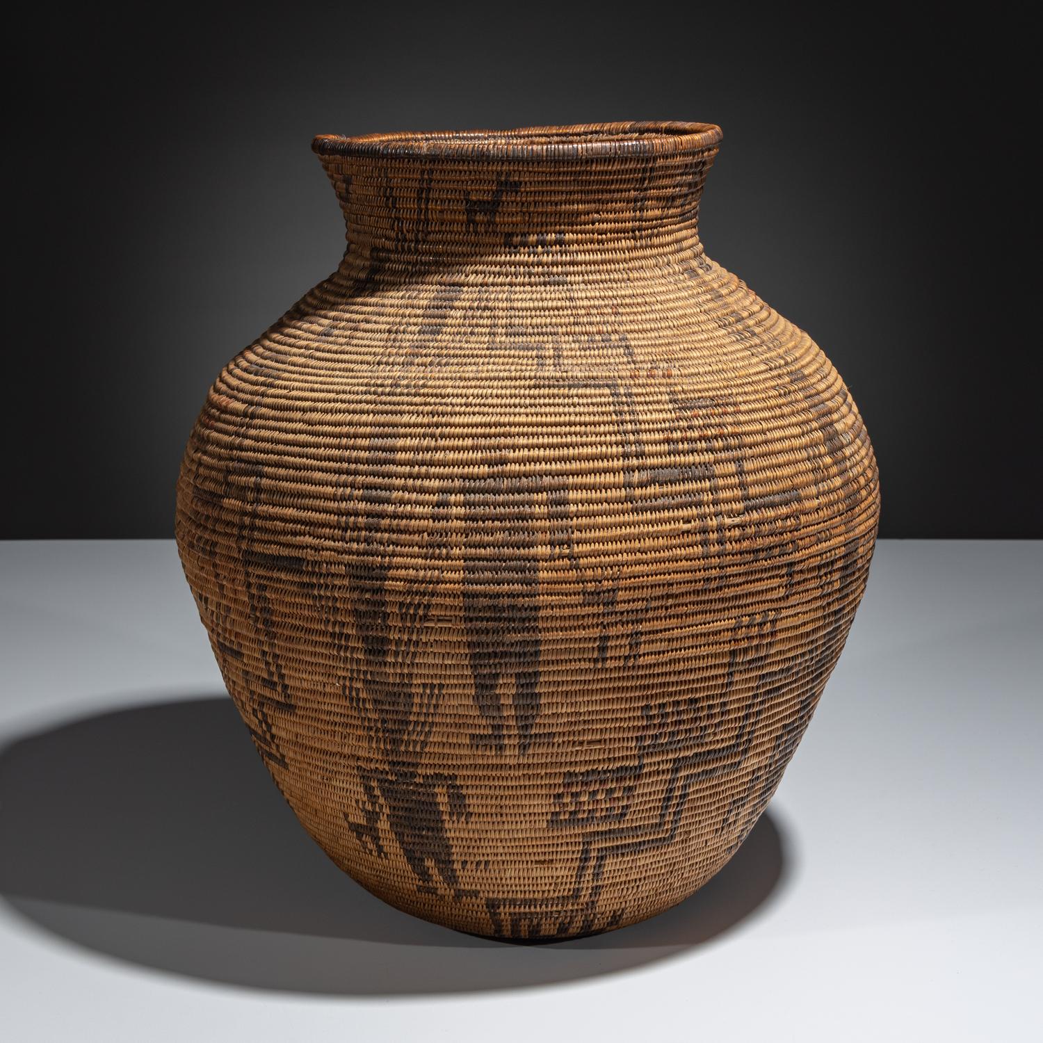 Apache Polychrome Figural Basket