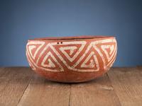 Pinedale Black-on-Red and St. Johns Polychrome Pottery Bowls