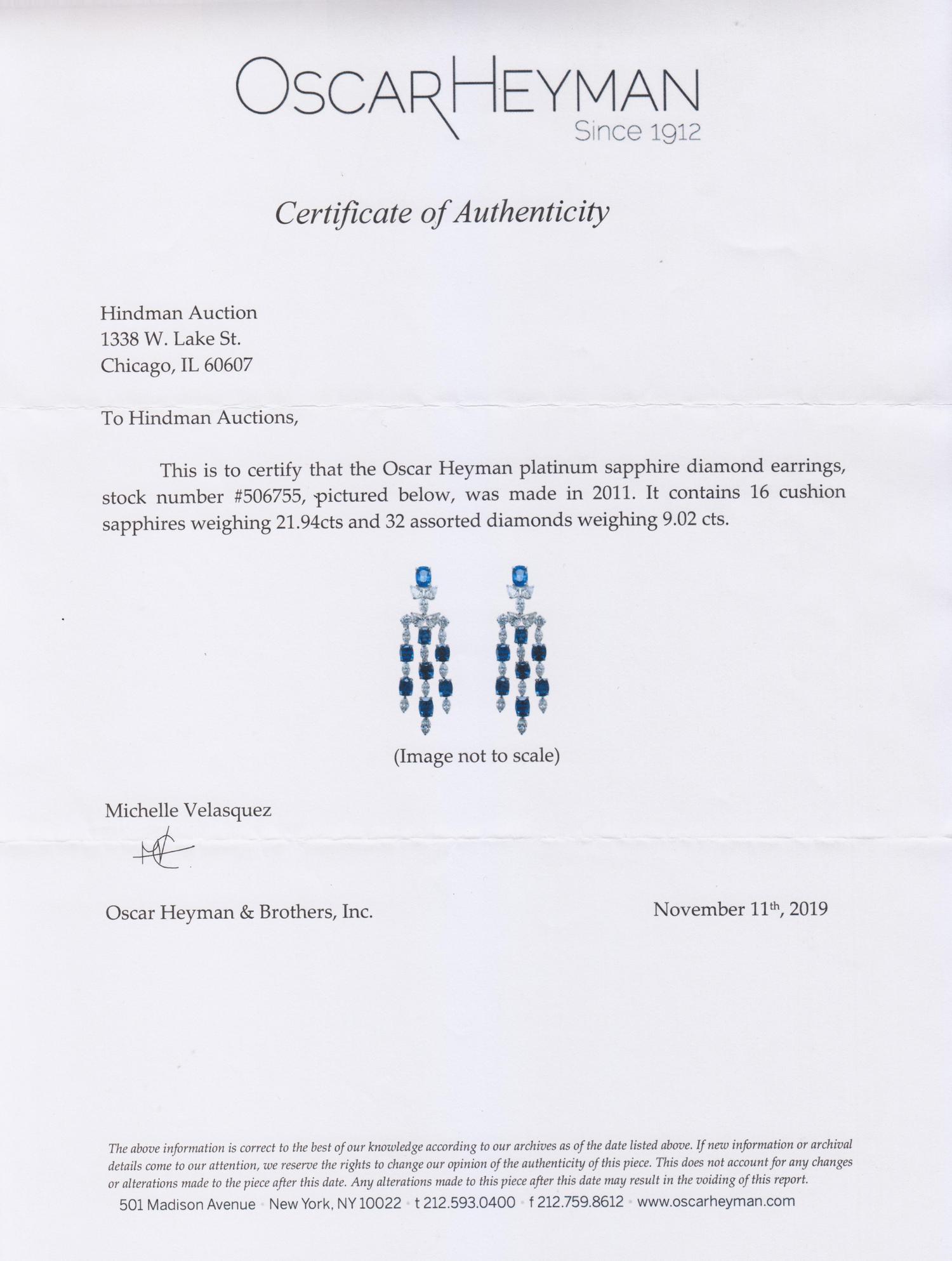 Oscar Heyman & Brothers, Sapphire and Diamond Earclips