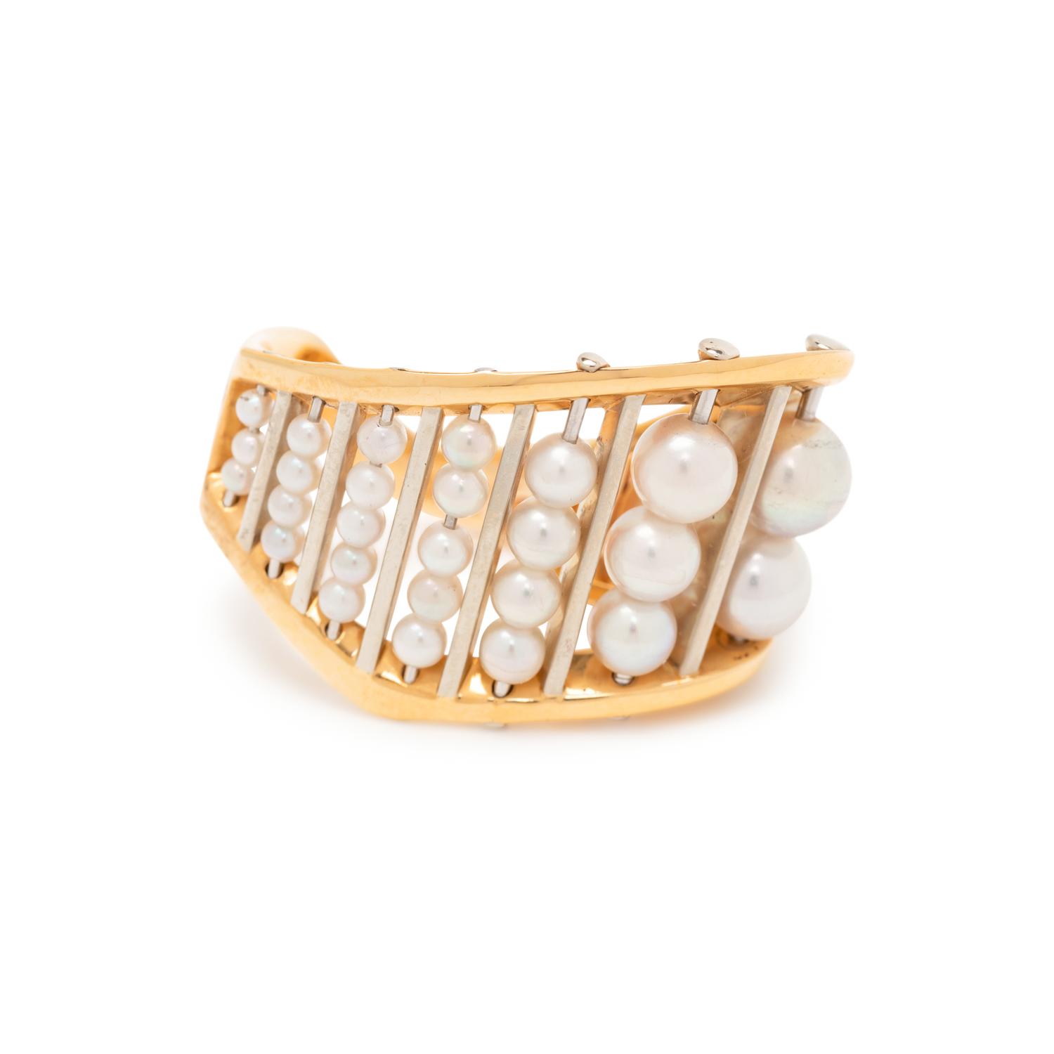 CULTURED PEARL AND DIAMOND RING