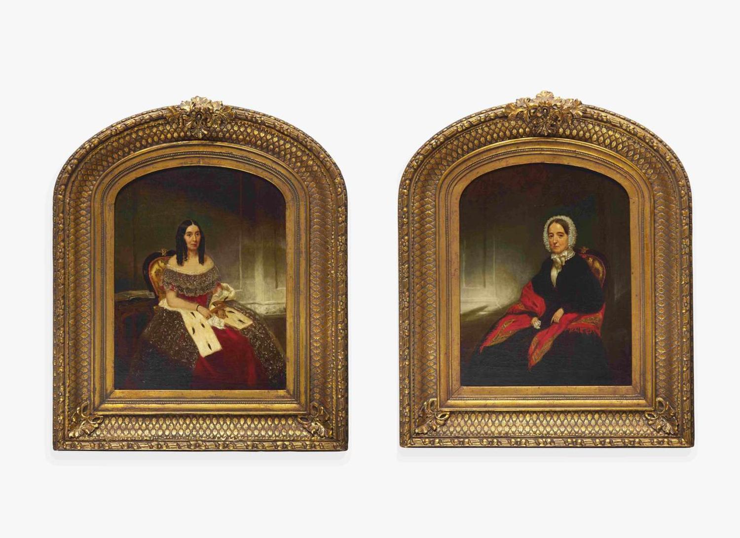 Thomas Waterman Wood (1823–1903), Double Portraits of the Turnbull Sisters (Anne and Elizabeth); A Pair
