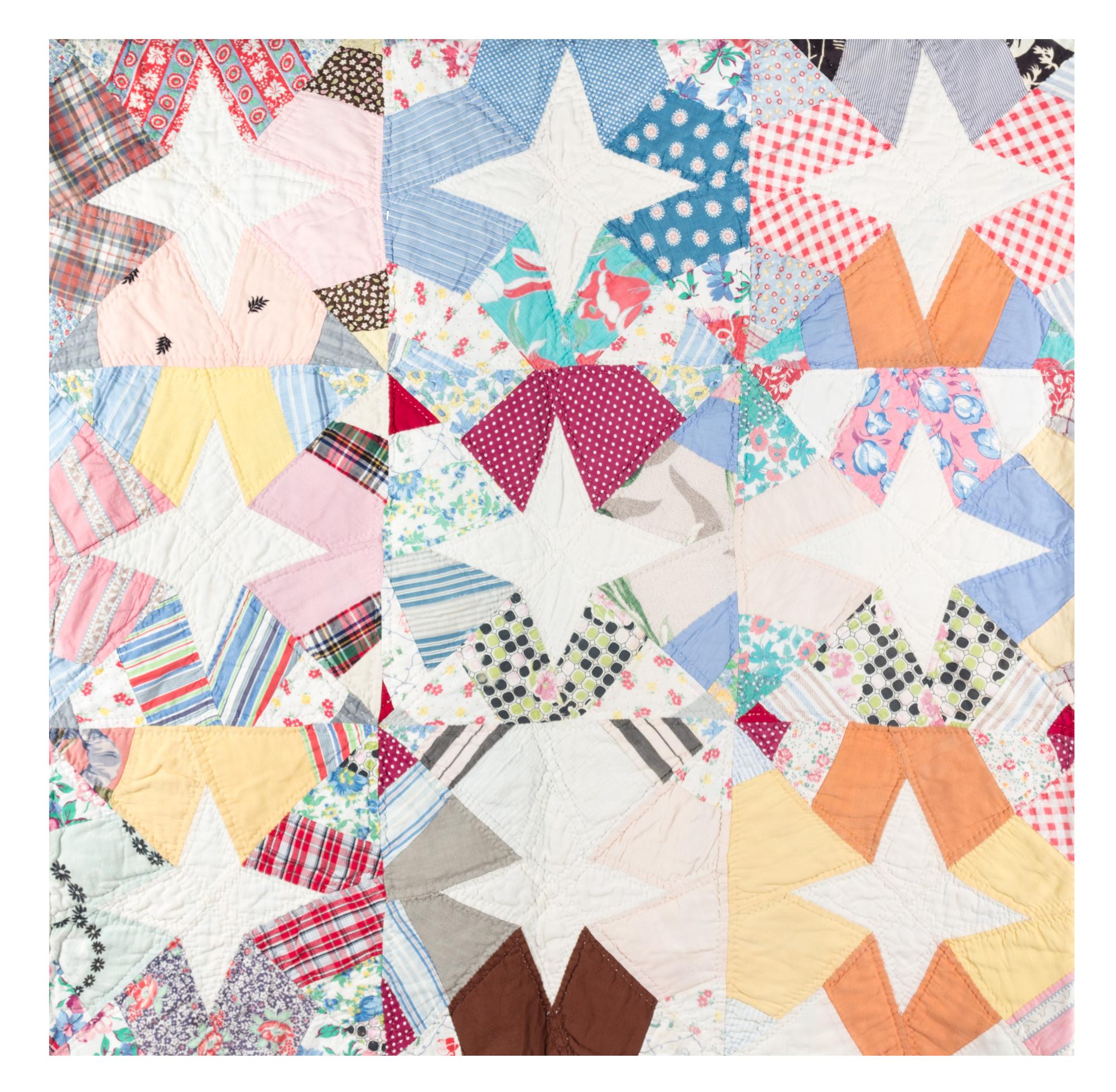An American Patchwork Quilt Length 76 1/2 x width 64 inches. — 2OTH CENTURY