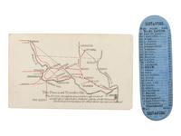 [RAILROAD]. 2 railroad passes for the North Missouri and Ohio & Mississippi Railroads.
