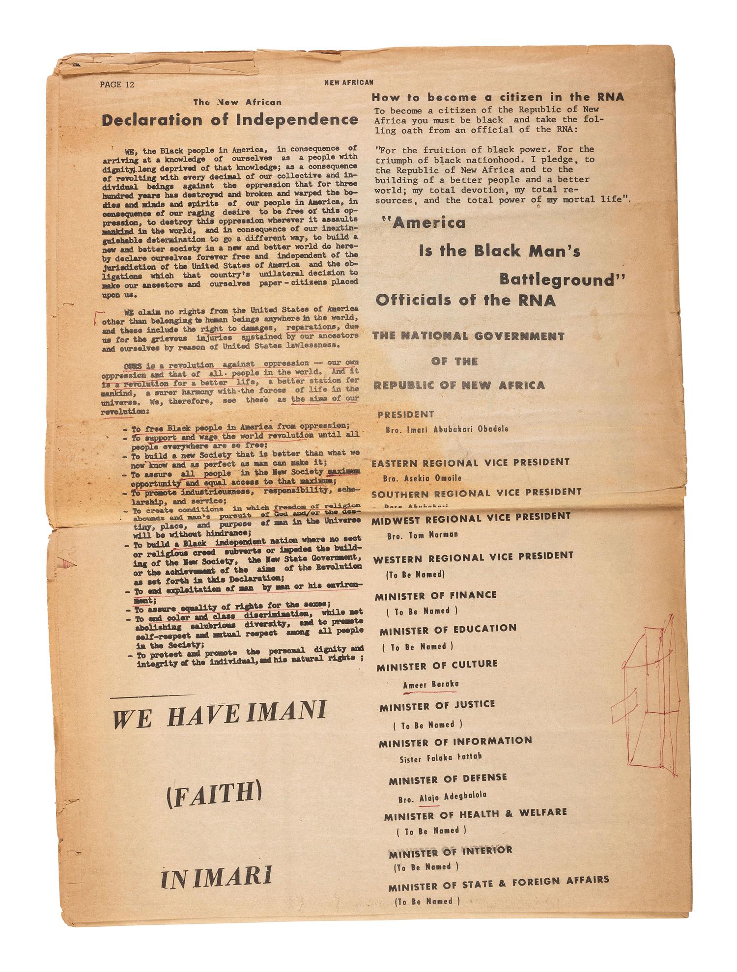 [BLACK PANTHER PARTY]. A group of pamphlets and other ephemera related to the Black Panther Party including a Harlem health clinic flyer.