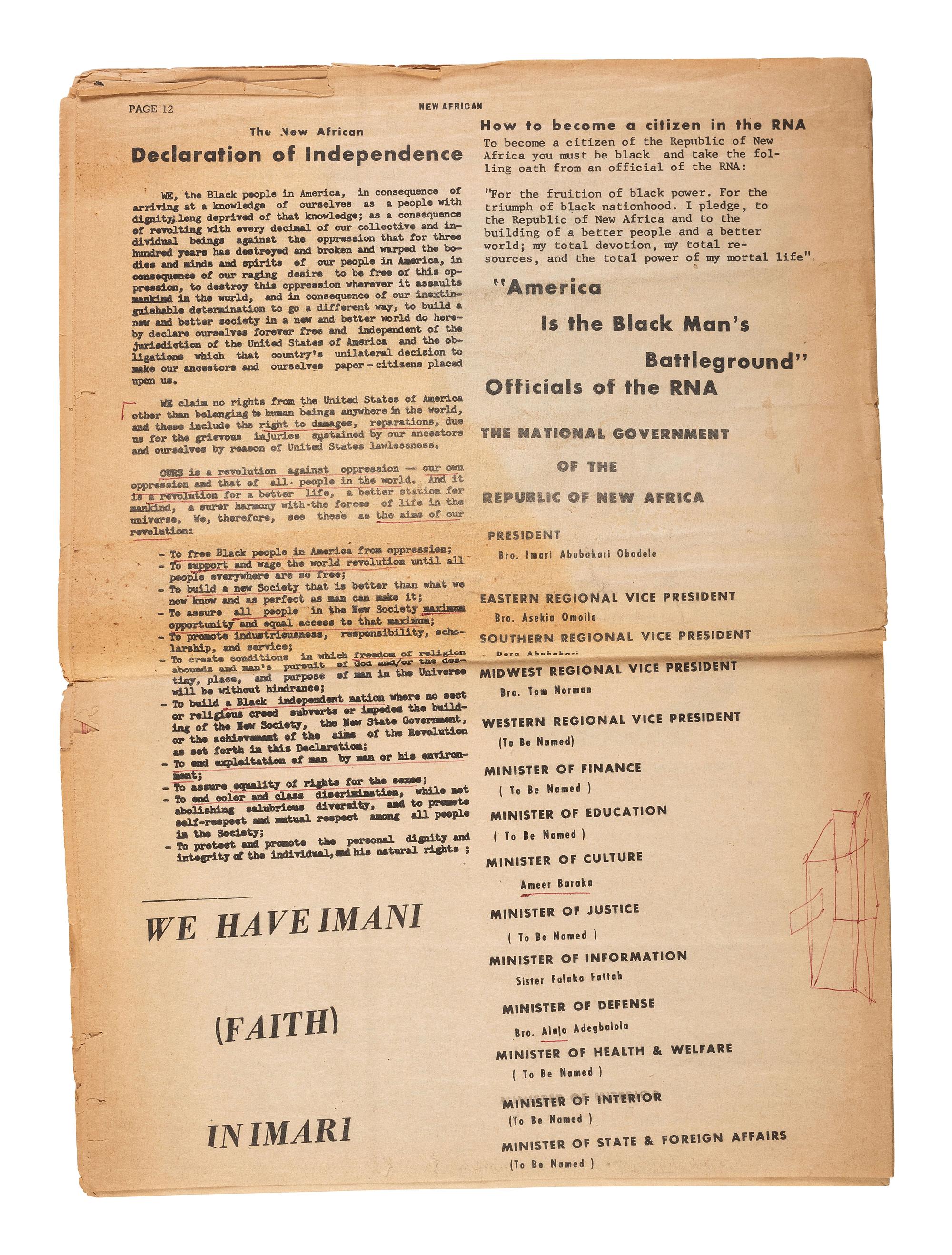 [BLACK PANTHER PARTY]. A group of pamphlets and other ephemera related to the Black Panther Party including a Harlem health clinic flyer.