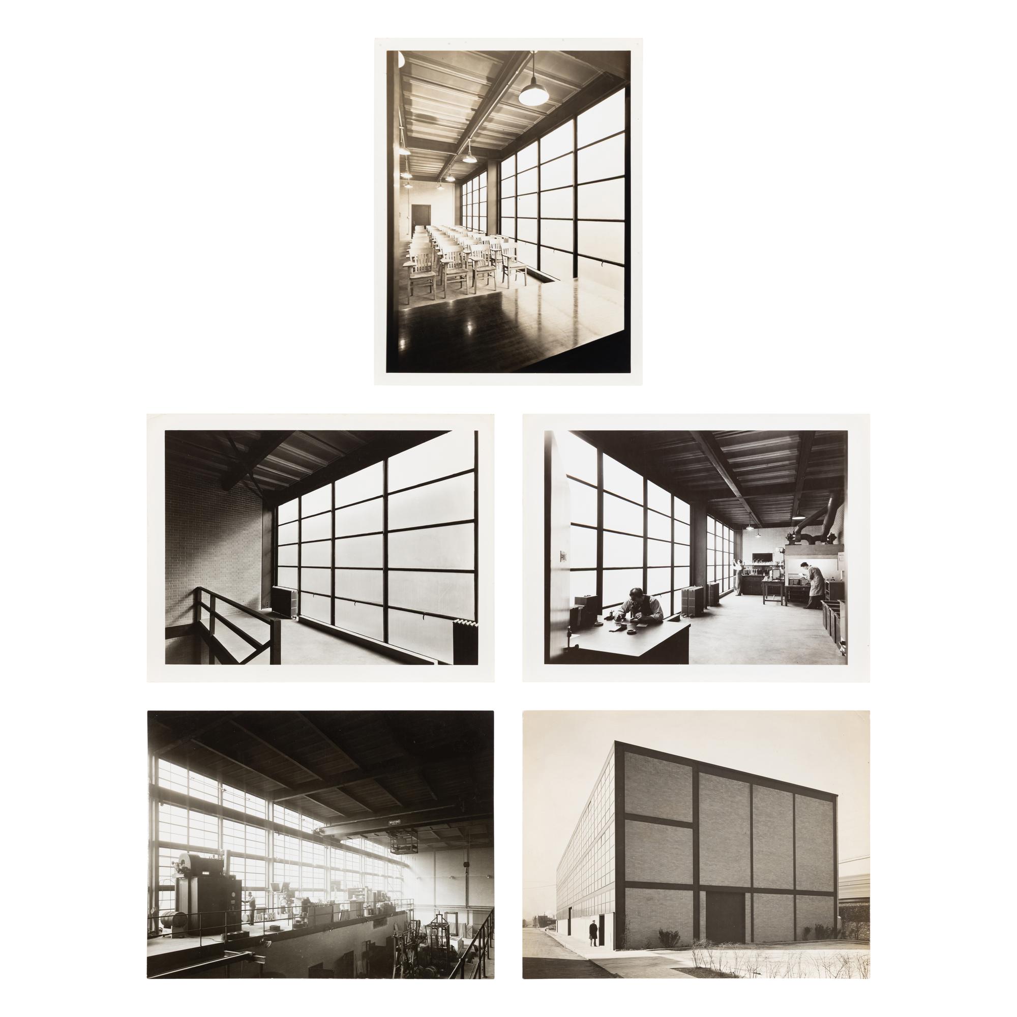 Hedrich-Blessing Studio — A group of five photographs of Ludwig Mies van der Rohe's Minerals and Metals Research Building at the Illinois Institute of Technology, the architect's first building in the United States