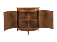 A George III Satinwood Demilune Side Cabinet