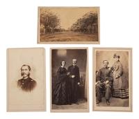 [MILITARIA] -- [TEXAS]. A collection of 14 CDVs, many taken in Brownsville, Texas, including portraits of officers, local residents, and notable locations, including: