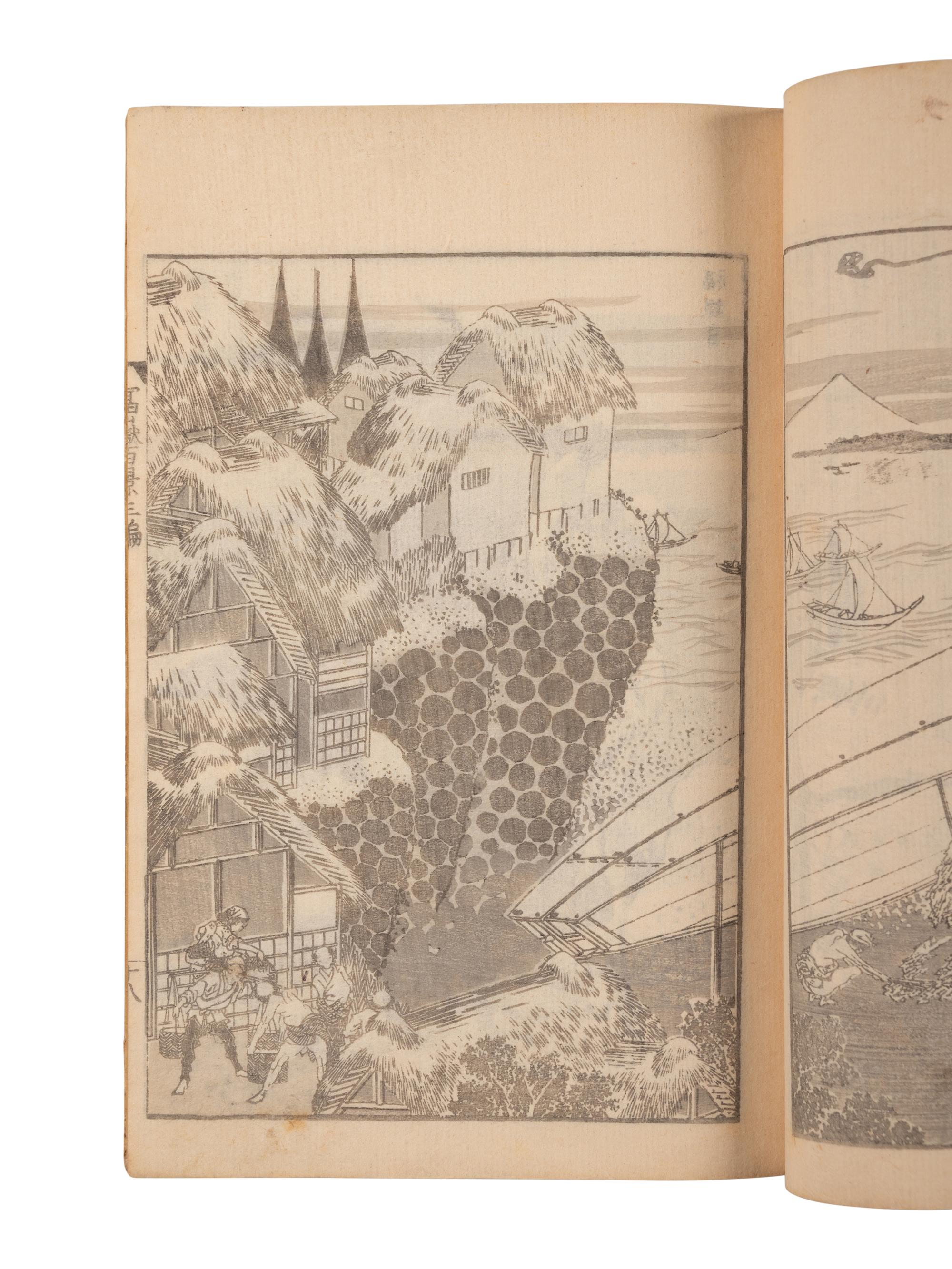 Two Japanese Illustrated Books after Katsushika Hokusai