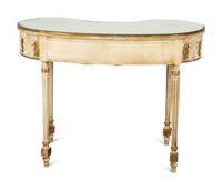 A Louis XVI Style Painted Reniform Dressing Table