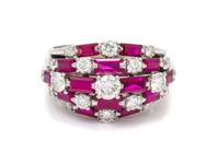 A Platinum, Diamond and Ruby Ring, Oscar Heyman Brothers, 7.10 dwts.