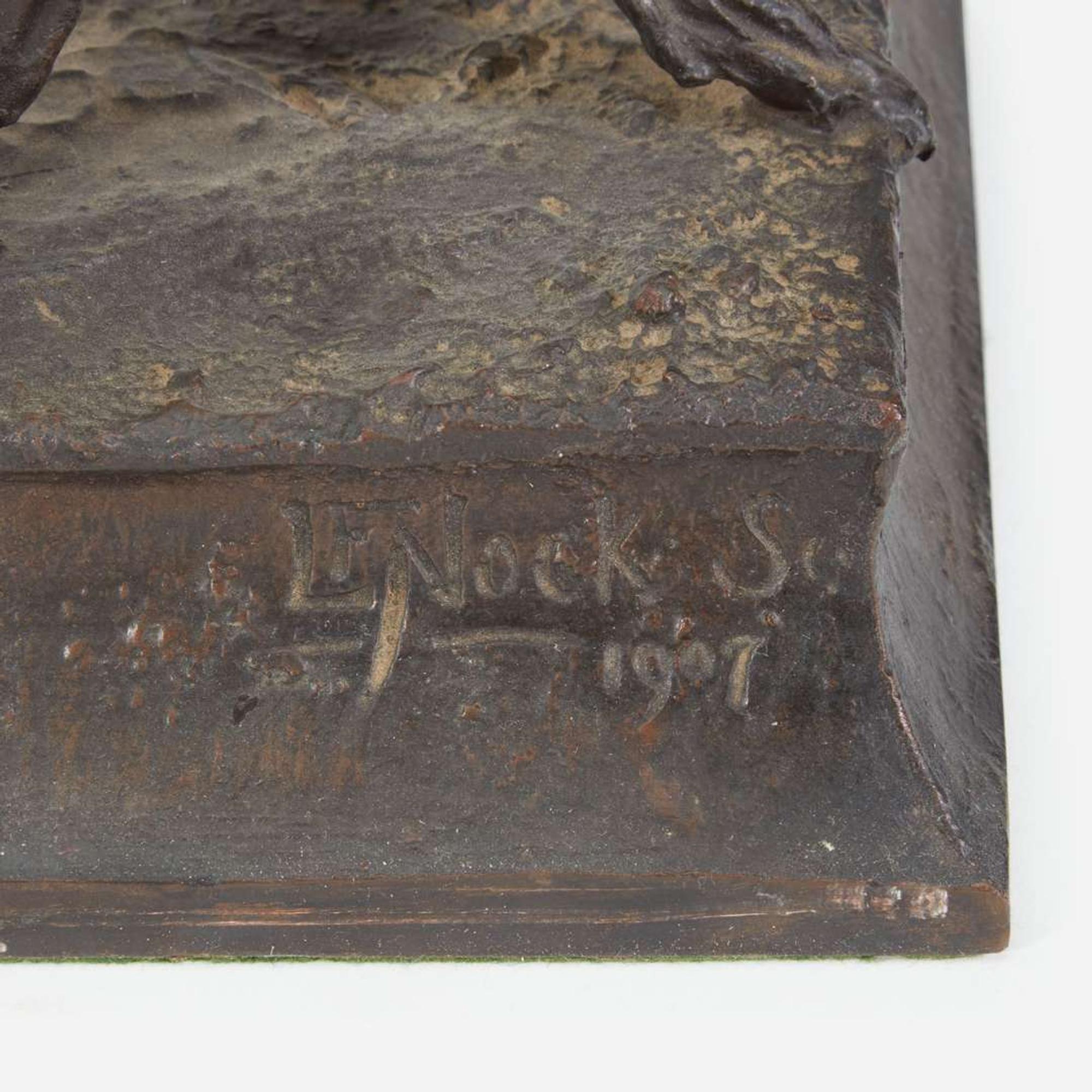 Leo F. Nock (American, B. 1875) Bronco Buster
