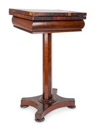 A Continental Inlaid Rosewood Flip-Top Games Table — 19TH CENTURY