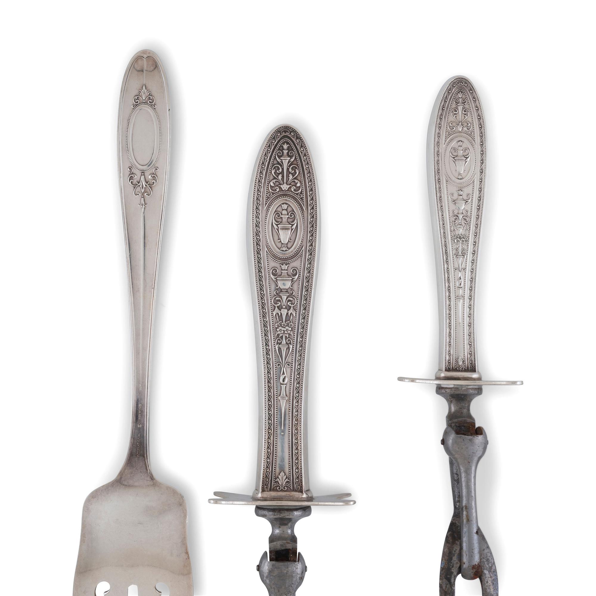 An International Silver Flatware Service in Custom Case
