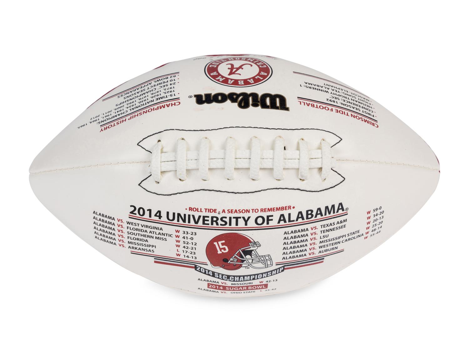 A 2014 University of Alabama Coach Nick Saban Signed Autograph Football,