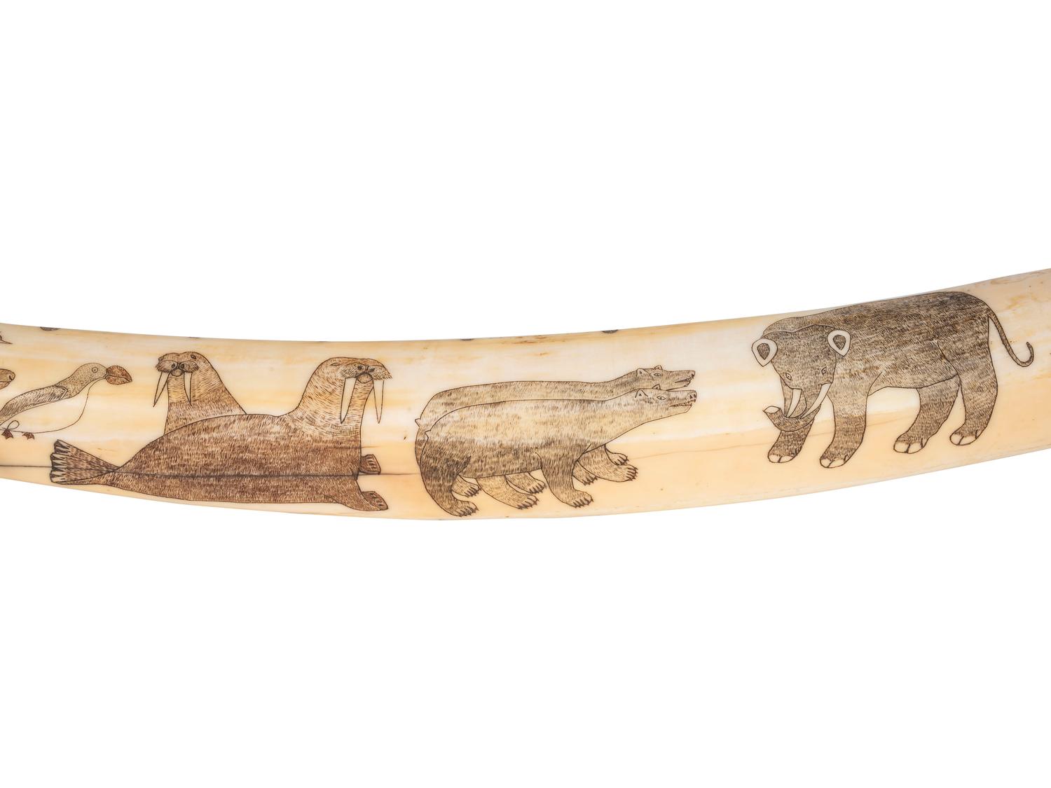 Iñupiat Decorated Cribbage Board