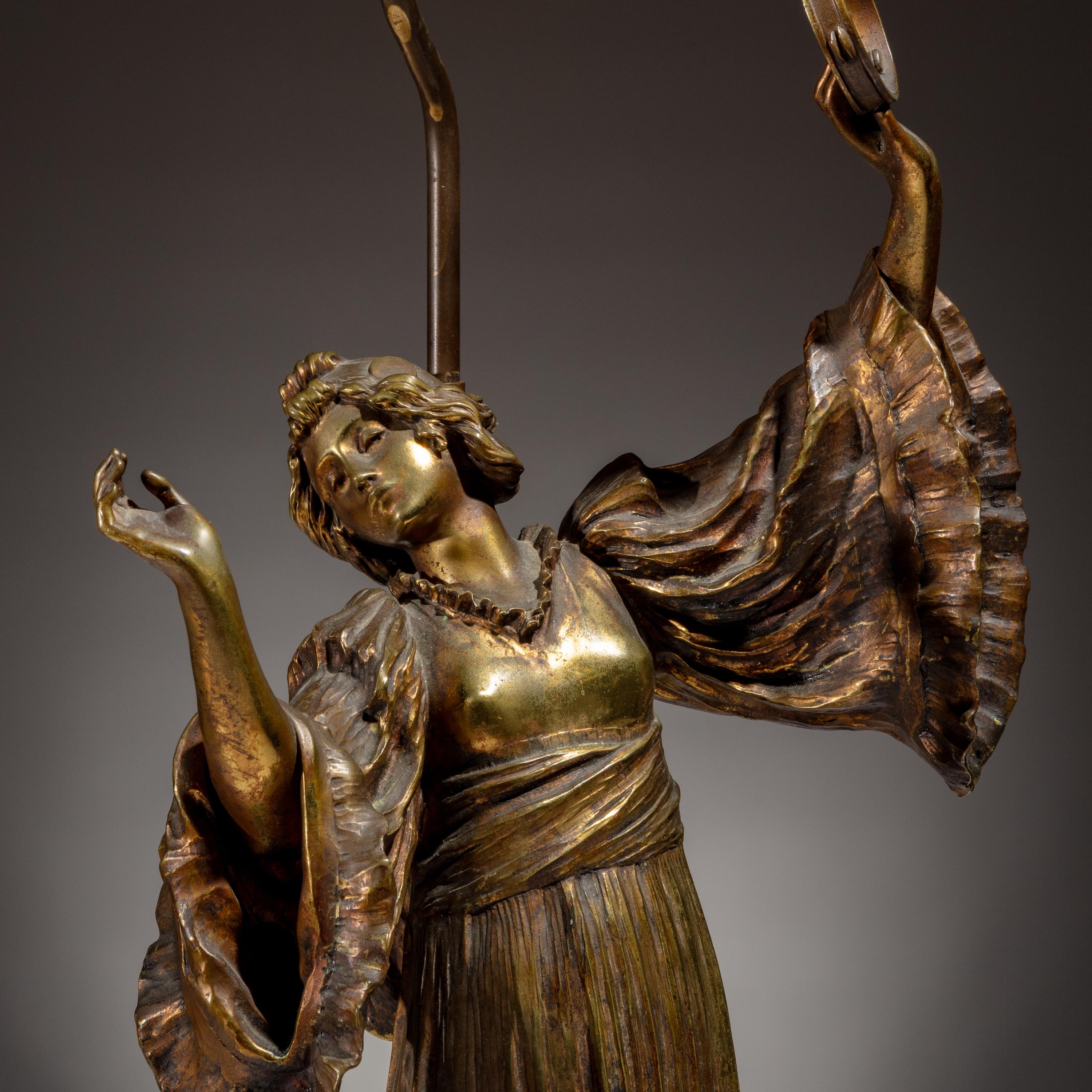Agathon Léonard (French, 1841–1923) — Two Works: Danseuse a L'Echarpe and La Danse du Tambourin, Tete Penchee a Droite