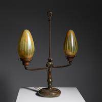 Two-Light Student Lamp Tiffany Studios, USA