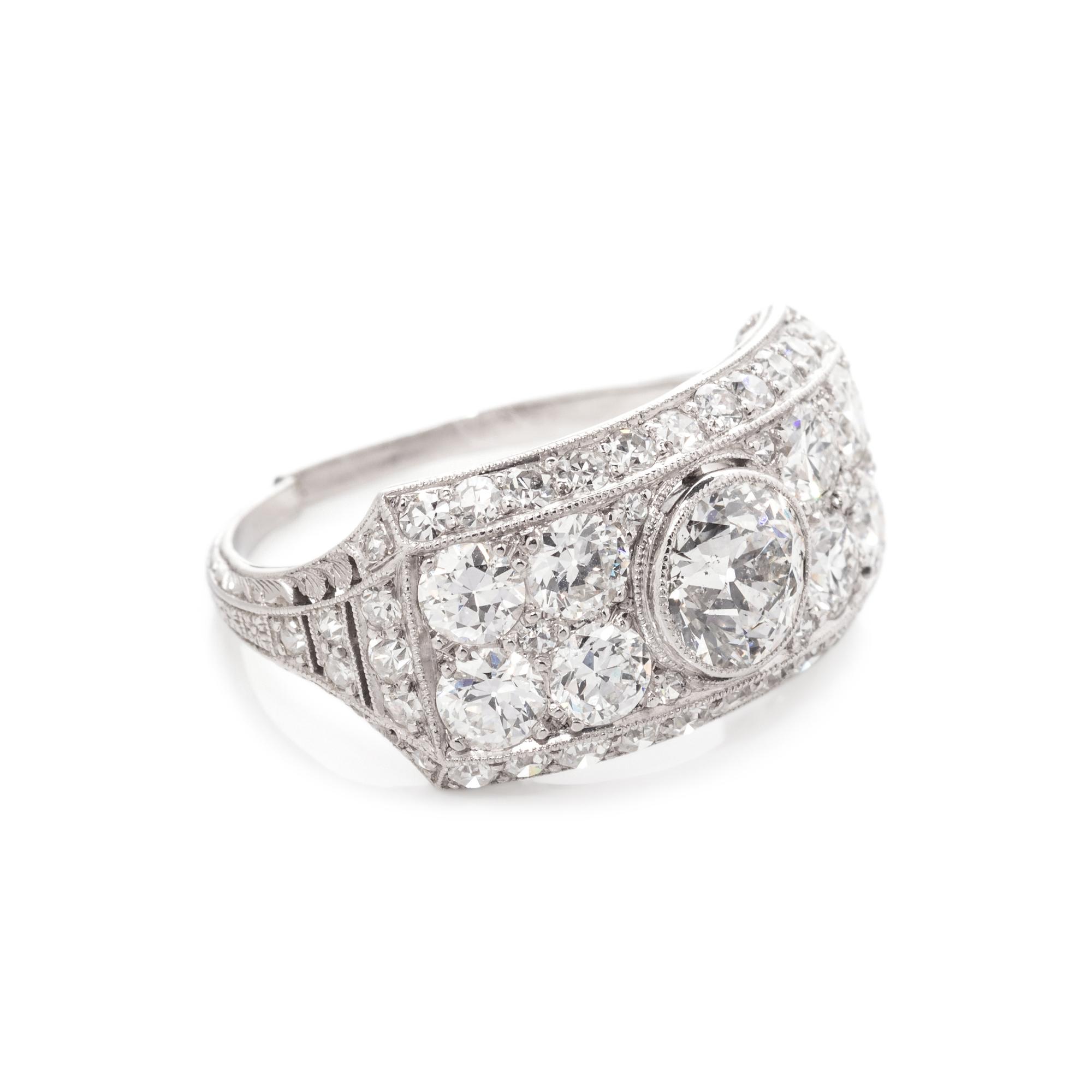 ART DECO, DIAMOND RING