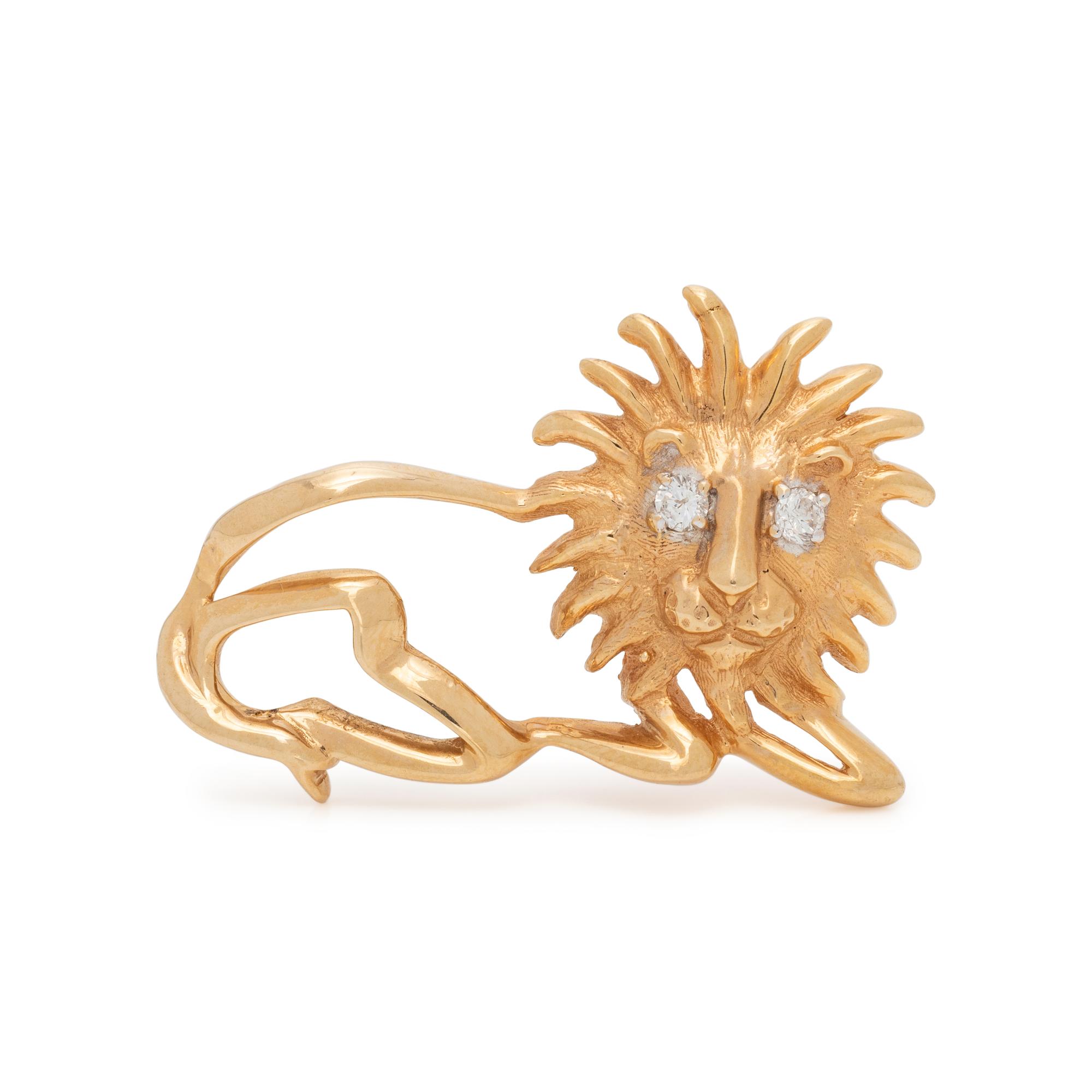 COLLECTION OF YELLOW GOLD ANIMAL BROOCHES