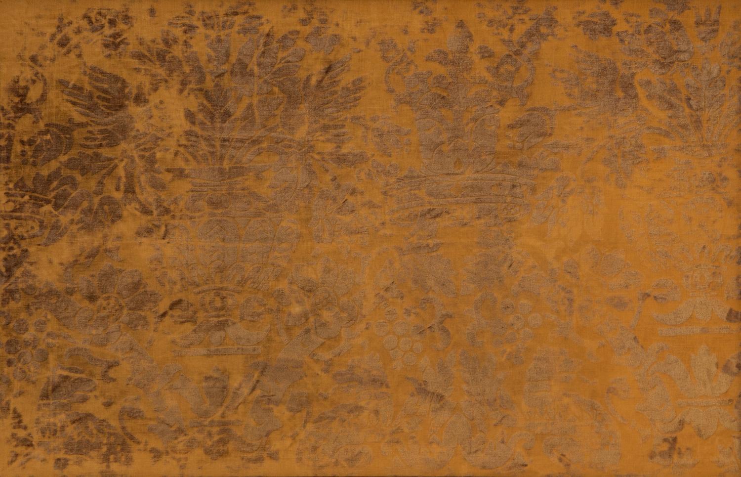 A Pair of Italian Framed Silk Velvet Panels