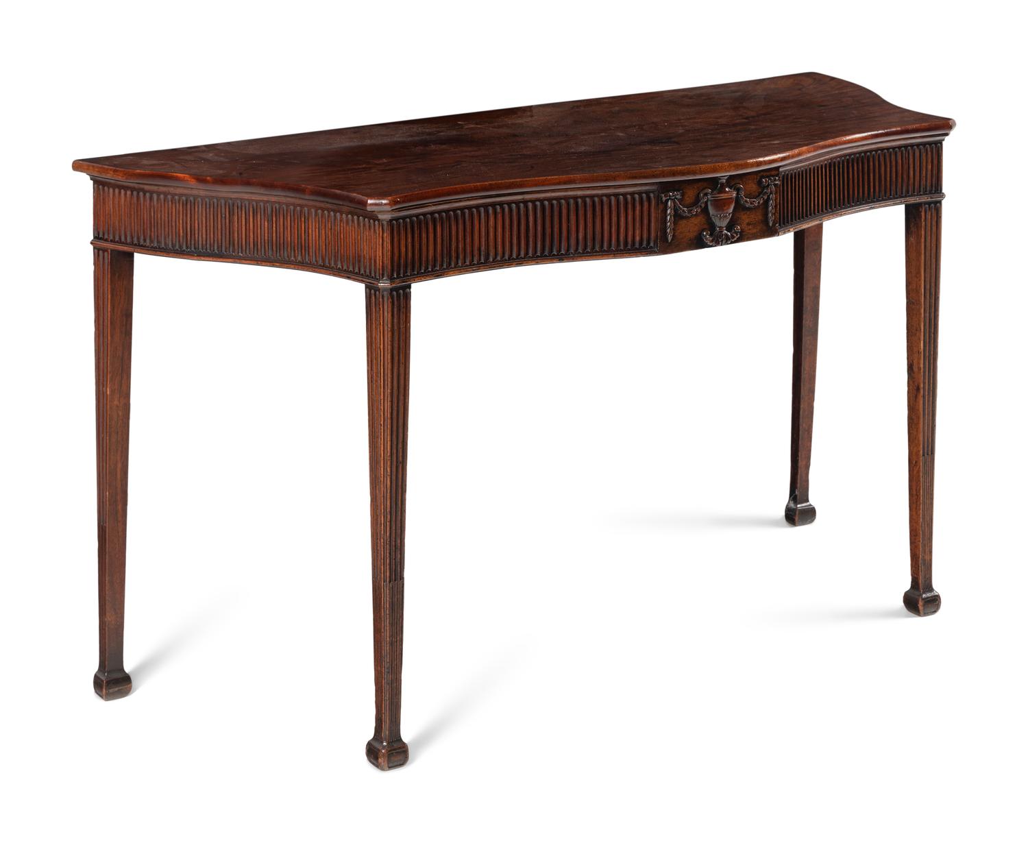 A George III Mahogany Serpentine Side Table
