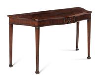 A George III Mahogany Serpentine Side Table