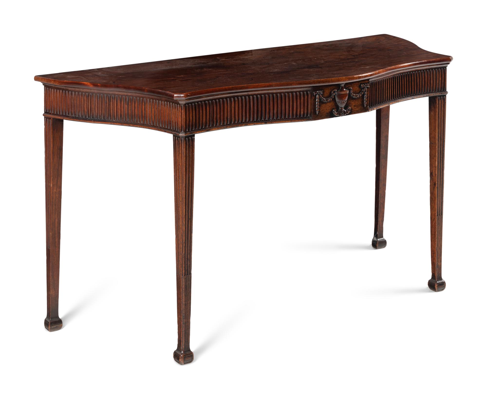 A George III Mahogany Serpentine Side Table
