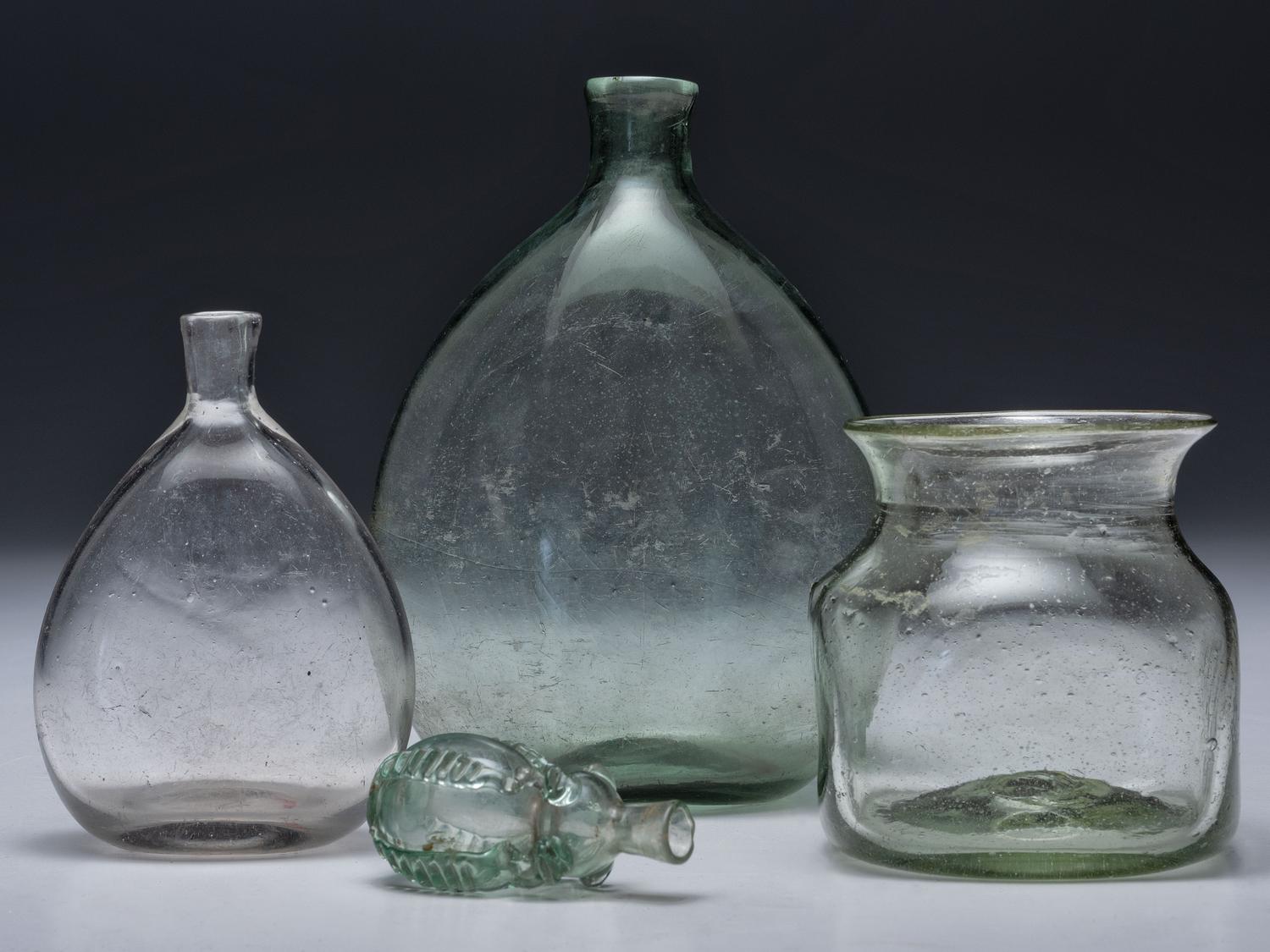 Four Early Blown Glass Vessels