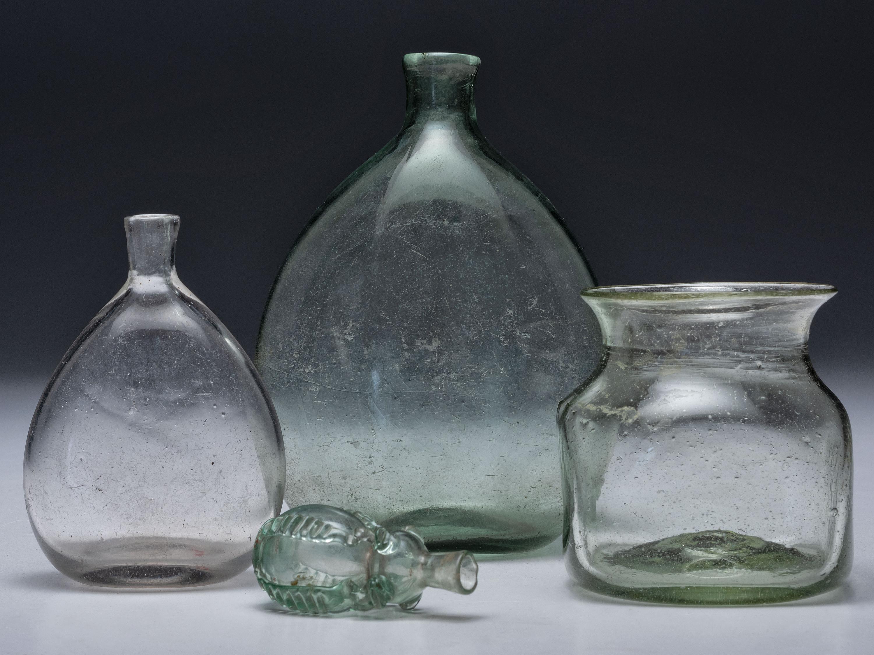 Four Early Blown Glass Vessels