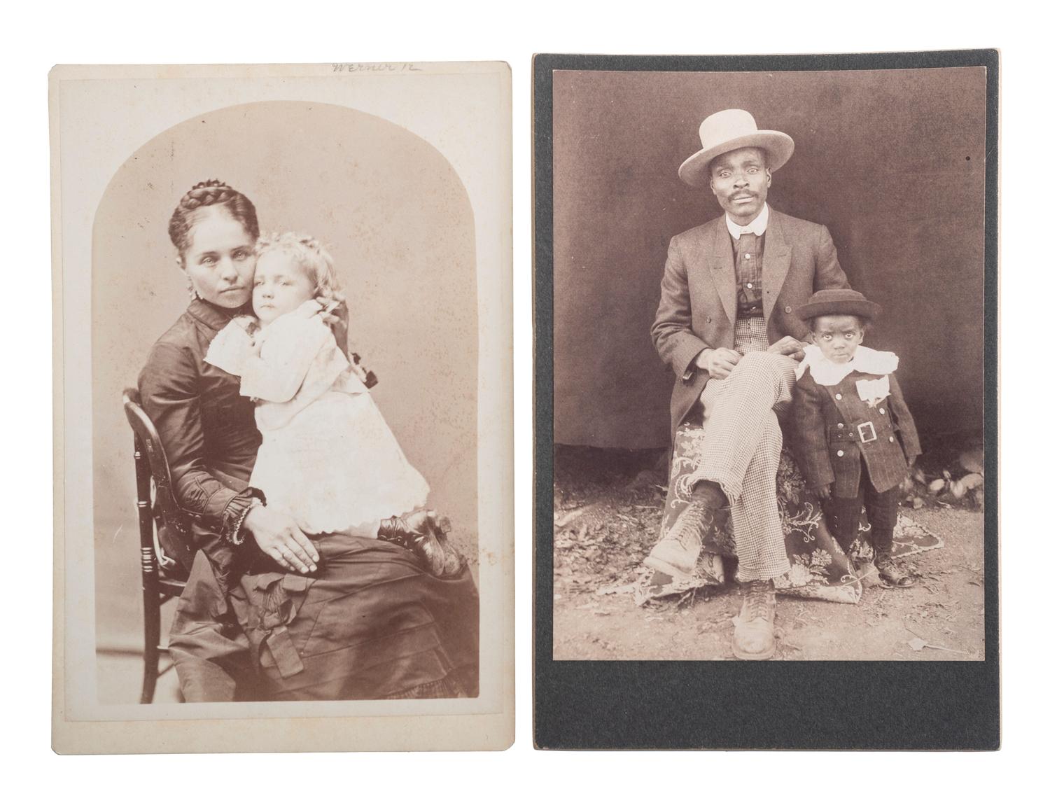 [EARLY PHOTOGRAPHY]. A group of 6 photographs of African American subjects, highlighted by lovely portrait of African American woman with white child.