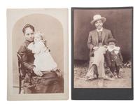 [EARLY PHOTOGRAPHY]. A group of 6 photographs of African American subjects, highlighted by lovely portrait of African American woman with white child.
