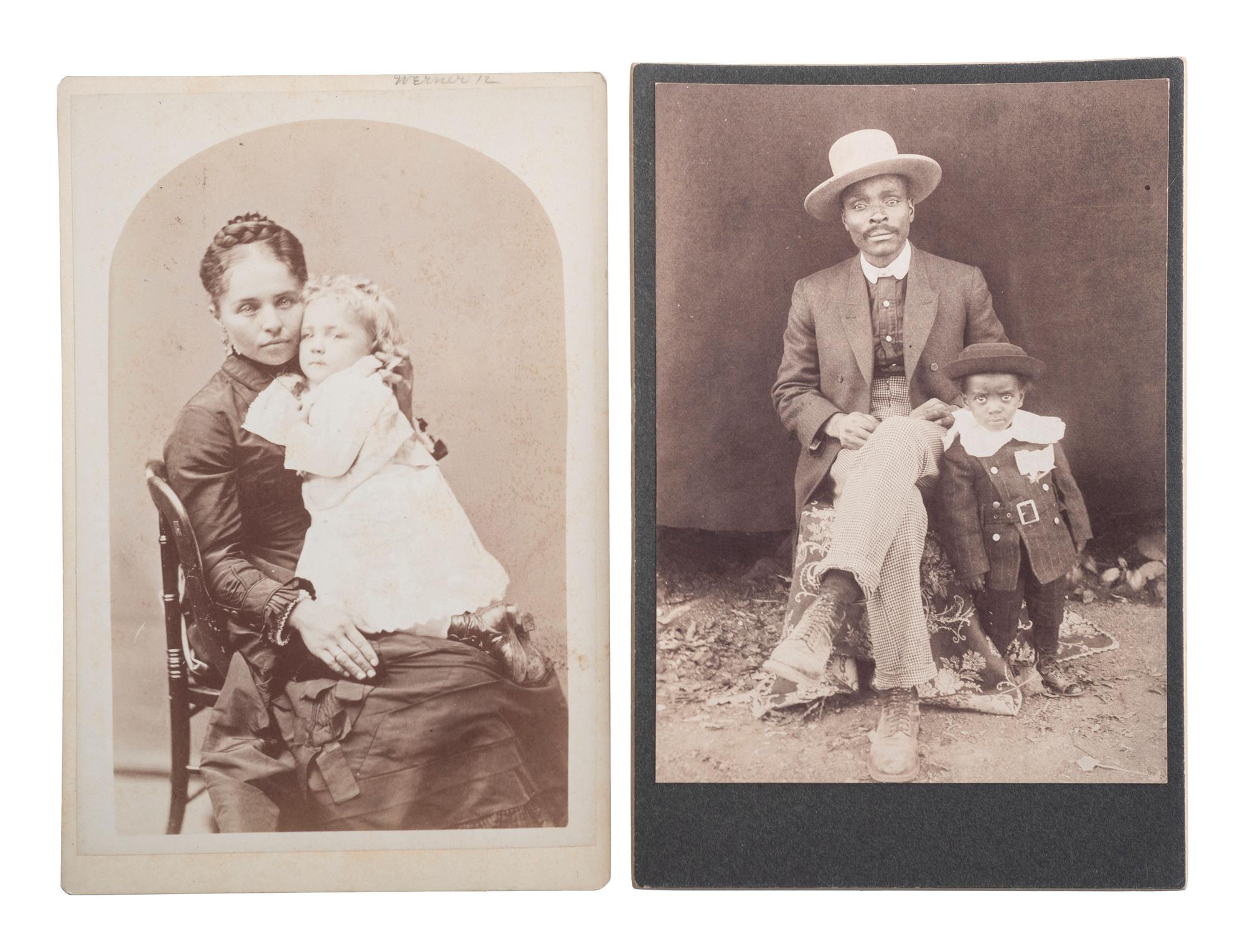 [EARLY PHOTOGRAPHY]. A group of 6 photographs of African American subjects, highlighted by lovely portrait of African American woman with white child.