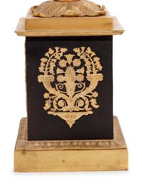 A Pair of Empire Style Gilt and Patinated Cast Metal Seven-Light Torchères