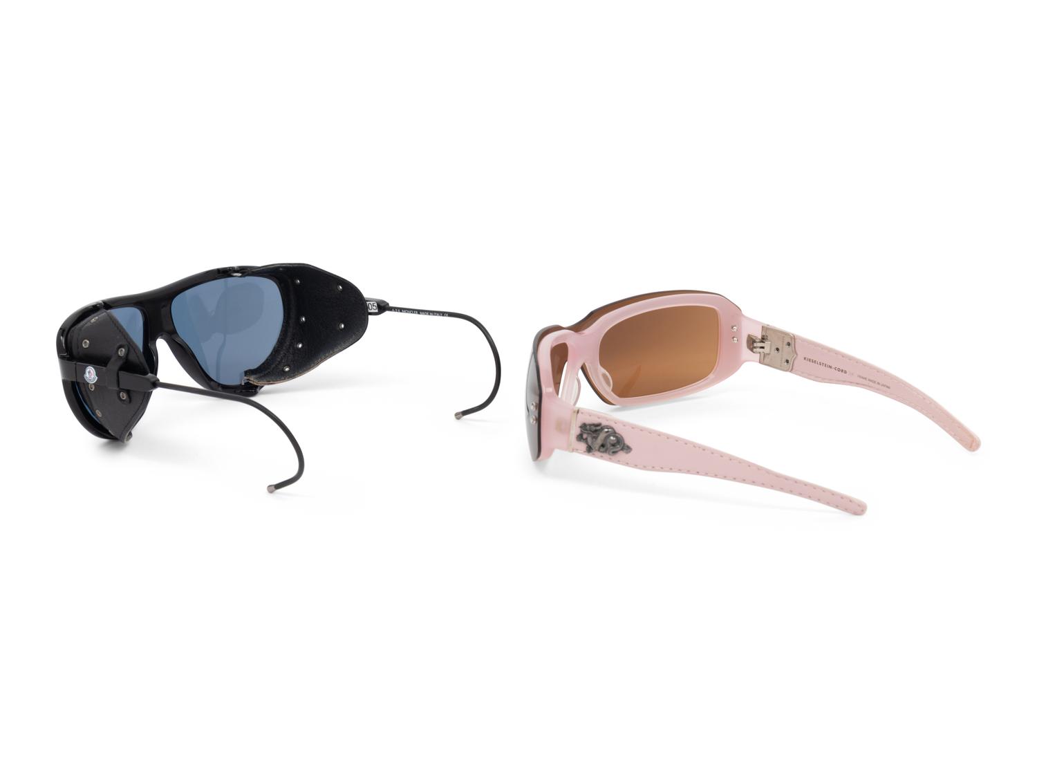 Two Pairs of Sunglasses: One Moncler, One Kieselstein-Cord
